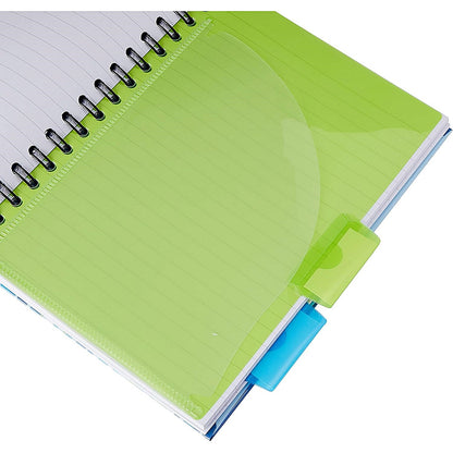 Pukka Pad Stripes Wirebound Hardback Project Notebook 250 Pages A5 Blue/Pink (3 Pack)