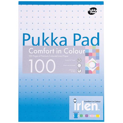 Pukka Pad Comfort in Colour Refill Pad, A4, Ruled, 100 Pages, Blue, Pack of 6