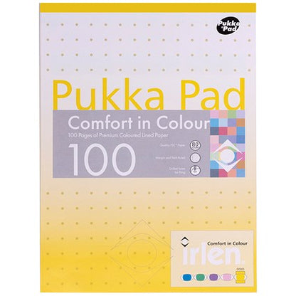 Pukka Pad Comfort in Colour Refill Pad, A4, Ruled, 100 Pages, Yellow, Pack of 6