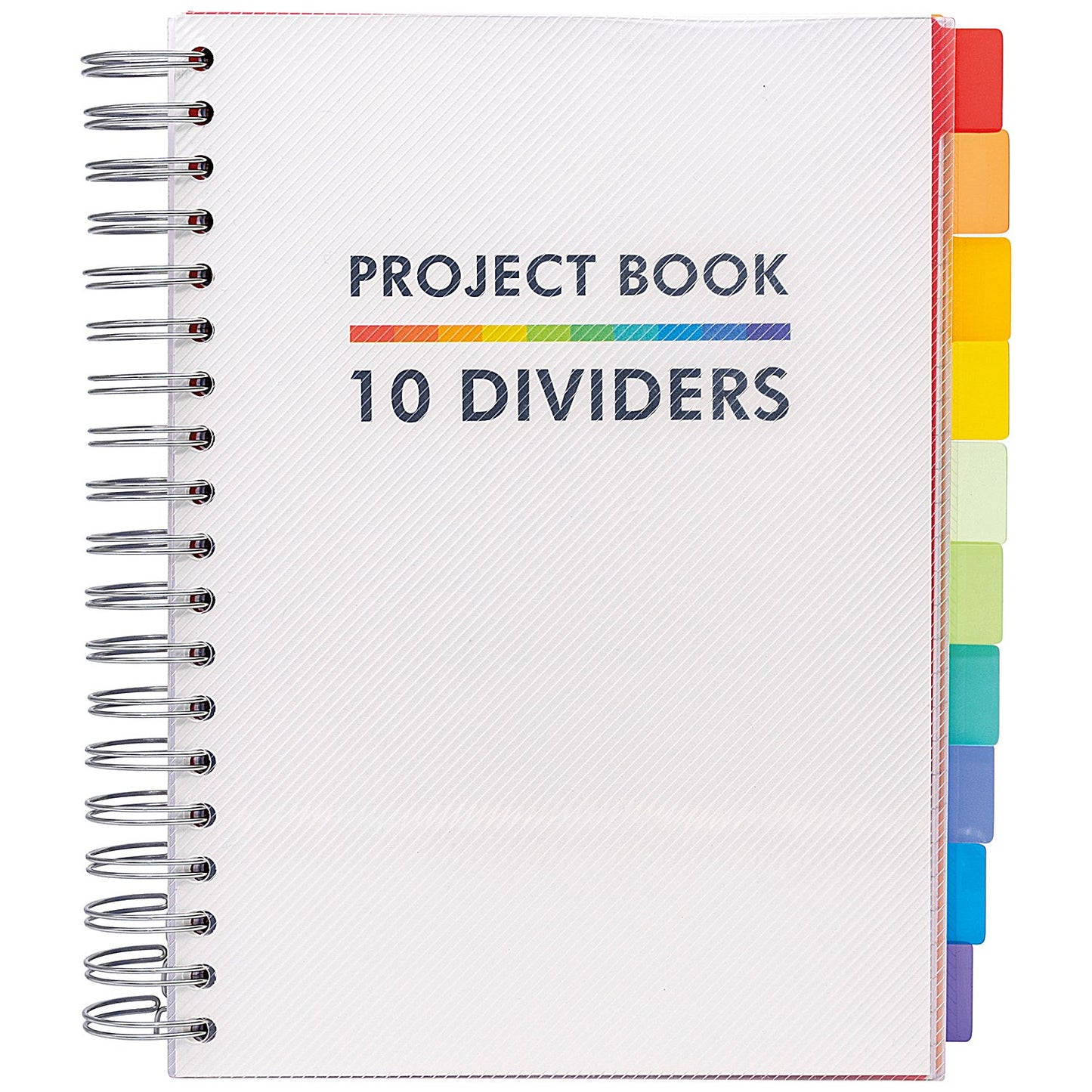 Pukka Pad Project Book with 10 Dividers, B5, Ruled, 400 Pages, White