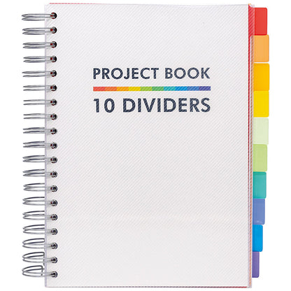 Pukka Pad Project Book with 10 Dividers, B5, Ruled, 400 Pages, White