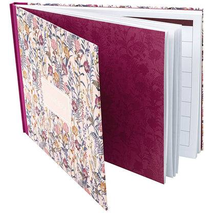 Pukka Pad Bloom Visitors Book, Casebound, 96 Pages, Cream Floral