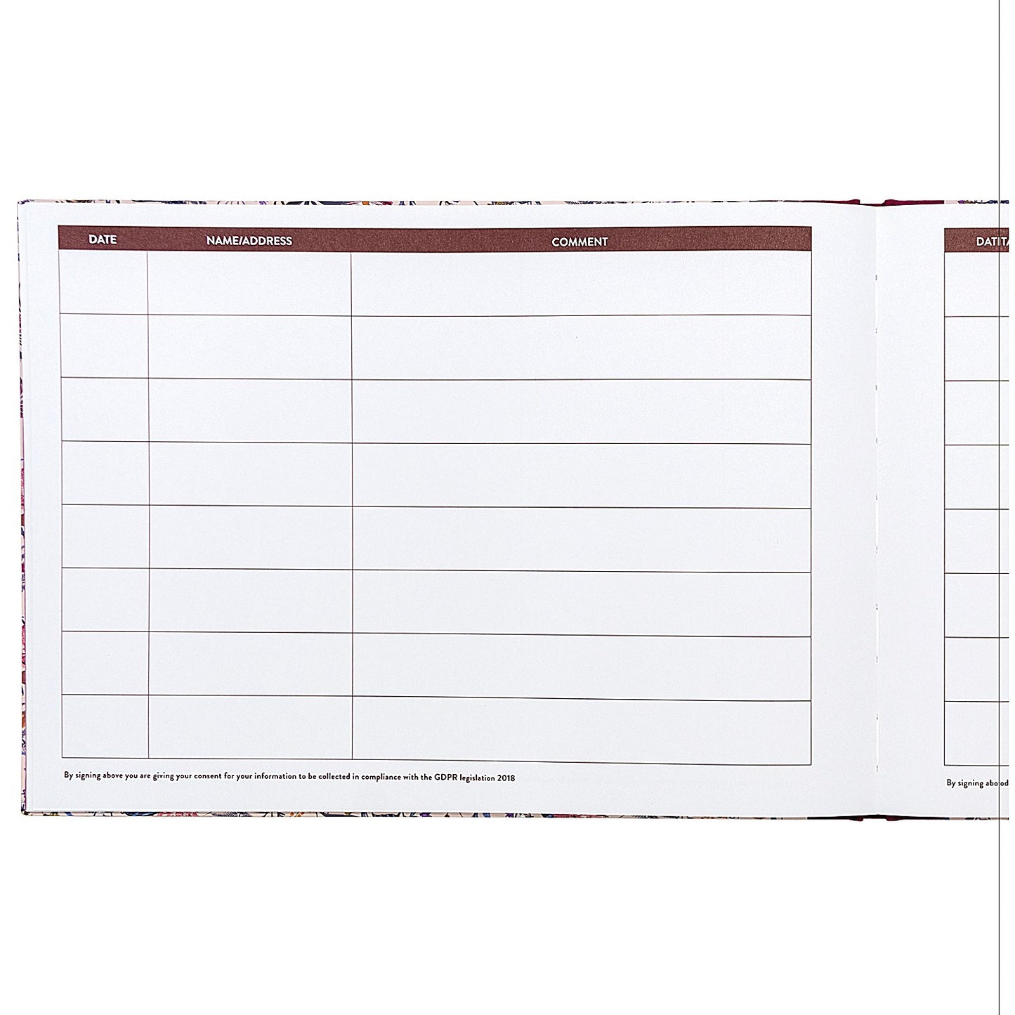 Pukka Pad Bloom Visitors Book, Casebound, 96 Pages, Cream Floral