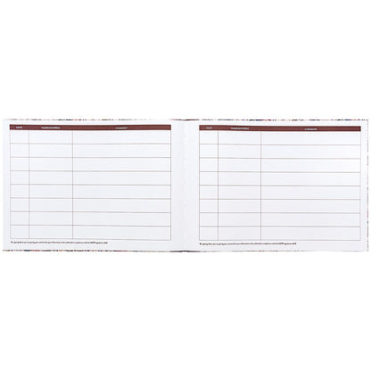 Pukka Pad Bloom Visitors Book, Casebound, 96 Pages, Cream Floral