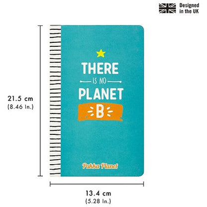 Pukka Planet No Planet B Soft Cover Notepad, 210x130mm, Ruled, 192 Pages, Blue