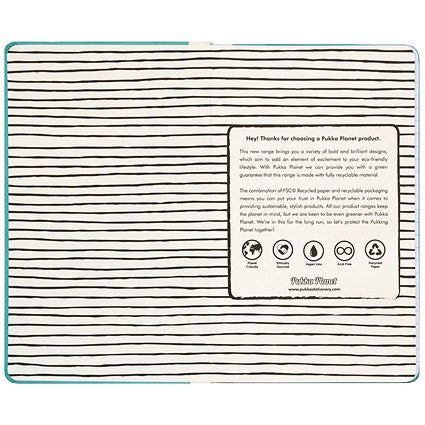 Pukka Planet No Planet B Soft Cover Notepad, 210x130mm, Ruled, 192 Pages, Blue