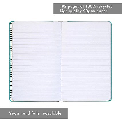 Pukka Planet No Planet B Soft Cover Notepad, 210x130mm, Ruled, 192 Pages, Blue