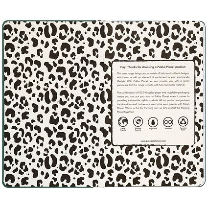 Pukka Planet Green Vibes Soft Cover Notepad, 210x130mm, Ruled, 192 Pages, Green