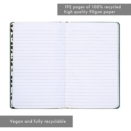 Pukka Planet Green Vibes Soft Cover Notepad, 210x130mm, Ruled, 192 Pages, Green