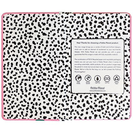 Pukka Planet Its a Prickly Subject Soft Cover Notebook, 210x130mm, Ruled, 192 Pages, Pink