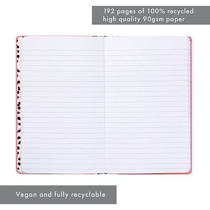 Pukka Planet Its a Prickly Subject Soft Cover Notebook, 210x130mm, Ruled, 192 Pages, Pink