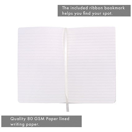 Pukka Pad Signature Soft Cover Notebook, A5, Ruled, 192 Pages, Oatmeal