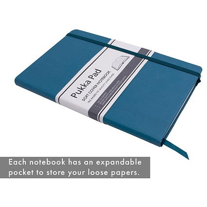 Pukka Pad Signature Soft Cover Notebook, A5, Ruled, 192 Pages, Teal