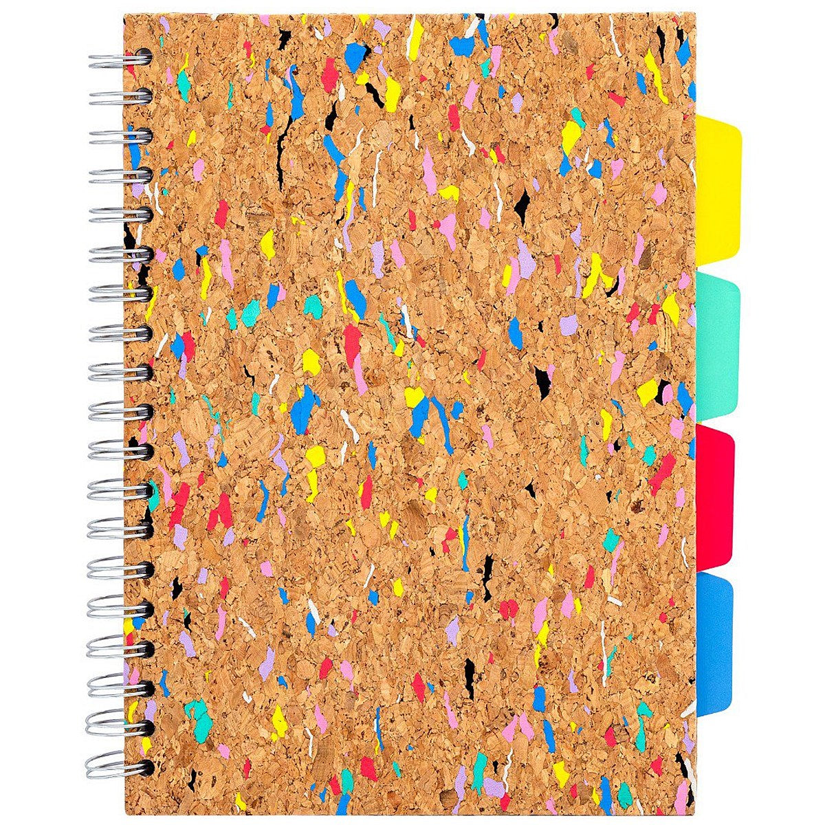 Pukka Planet Cork Project Book with 4 Dividers, B5, Ruled, 200 Pages, Multicoloured