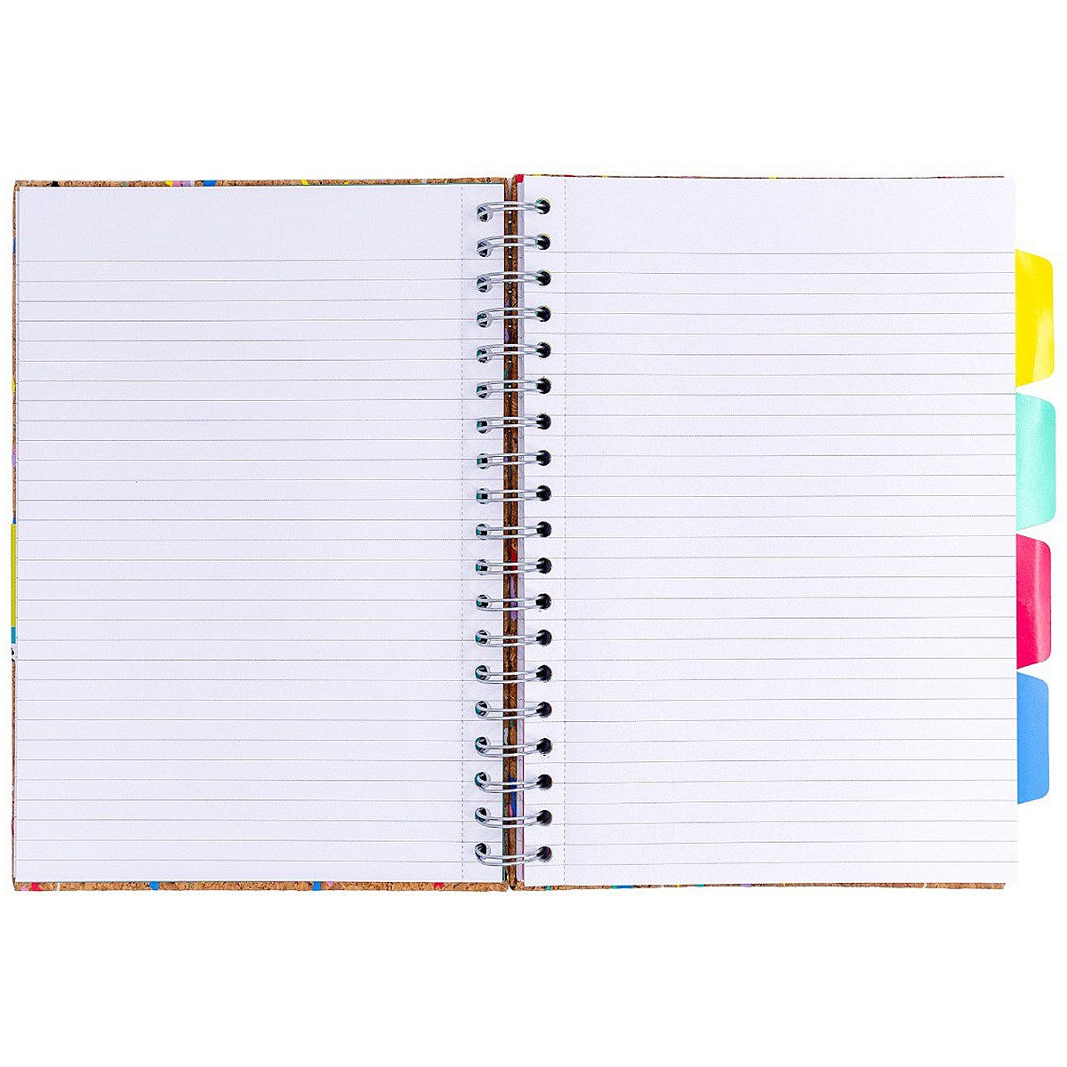 Pukka Planet Cork Project Book with 4 Dividers, B5, Ruled, 200 Pages, Multicoloured