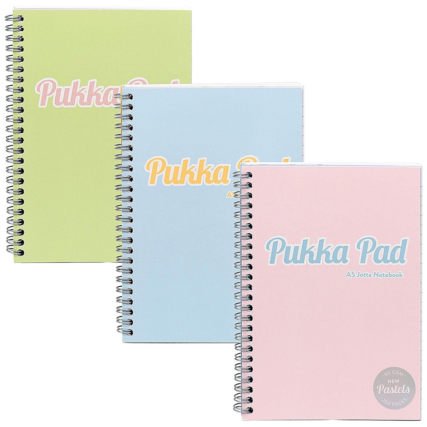 Pukka Pad Pastel Jotta Pad, A5, Assorted, Pack of 3