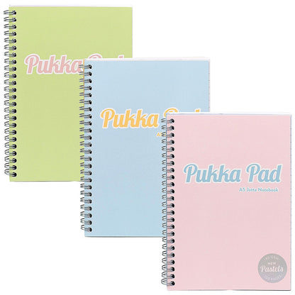 Pukka Pad Pastel Jotta Pad, A5, Assorted, Pack of 3