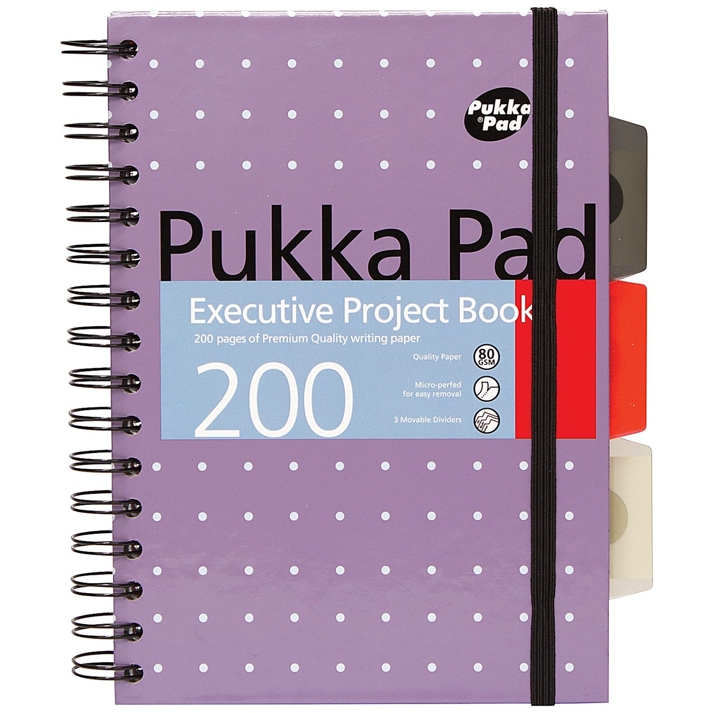 Pukka Pad Metallic Executive Project Book, A5, Ruled & Perforated, 200 Pages, Pack of 3