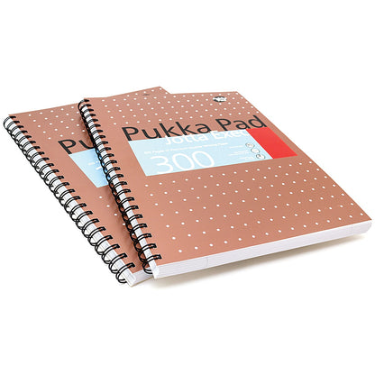 Pukka Pad Ruled Metallic Wirebound Executive Jotta Notepad 300 Pages A4+ Copper (Pack of 3)7019-MET