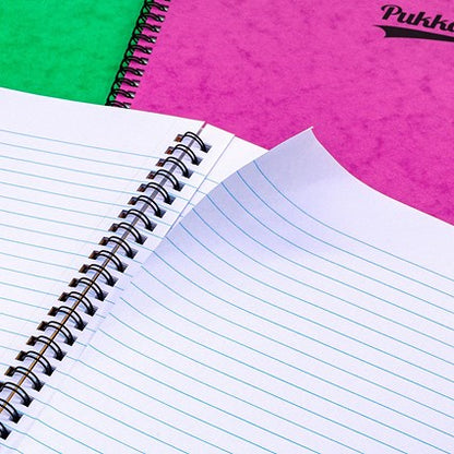 Pukka Pad Notemakers Wirebound Notebook, A5, Ruled, 120 Pages, Pastel Assorted Colours, Pack of 10