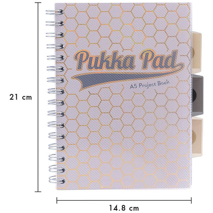 Pukka Pad Haze Project Book, A5, Ruled, 200 Pages, Assorted, Pack of 3