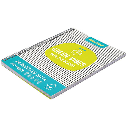 Pukka Pad Pukka Planet Jotta Wirebound Notebook, A4, Assorted, Pack of 3