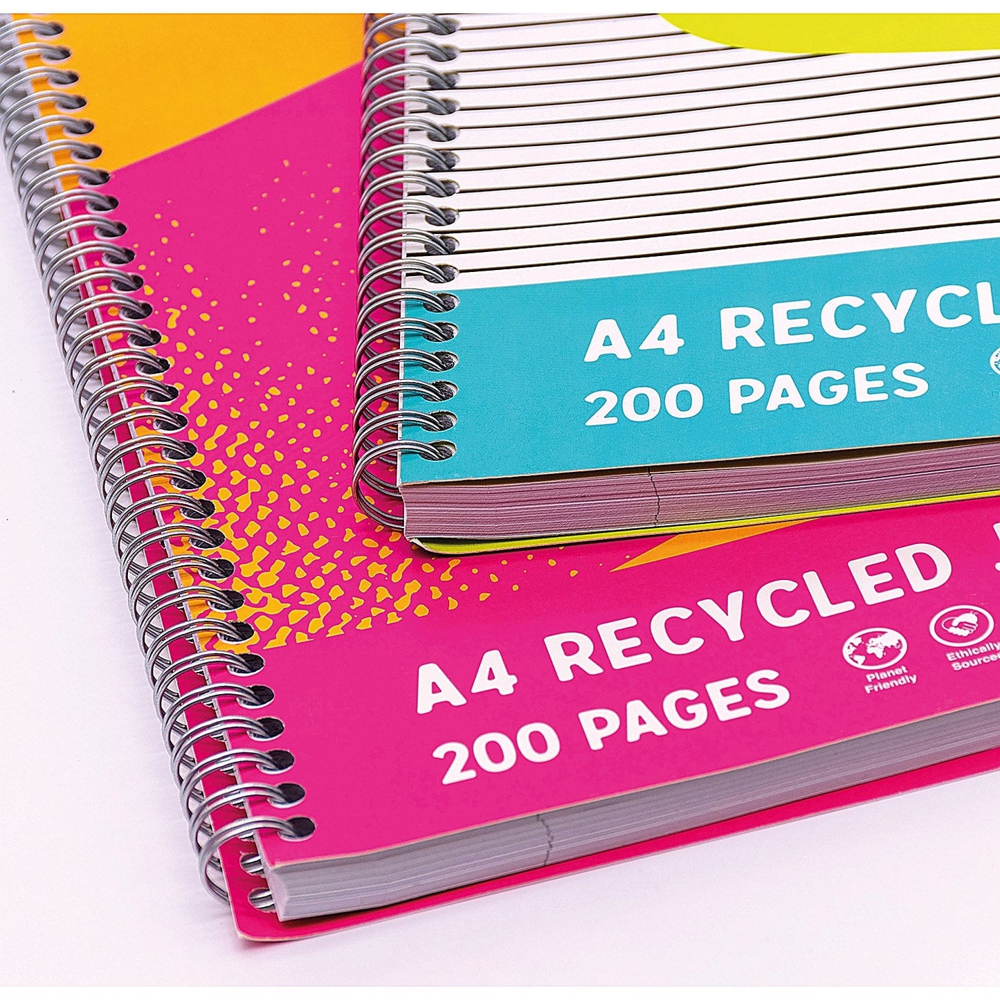 Pukka Pad Pukka Planet Jotta Wirebound Notebook, A4, Assorted, Pack of 3