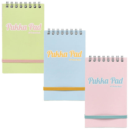 Pukka Pad Pastel Pocket Book, A7, Assorted, Pack of 6