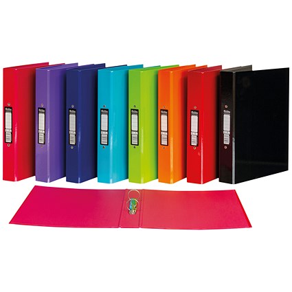 Pukka Brights Ring Binder, A4, 2 O-Ring, 25mm Capacity, Assorted, Pack of 10