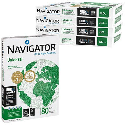 Navigator A3 Universal Paper, White, 80gsm, Box (5 x 500 Sheets)