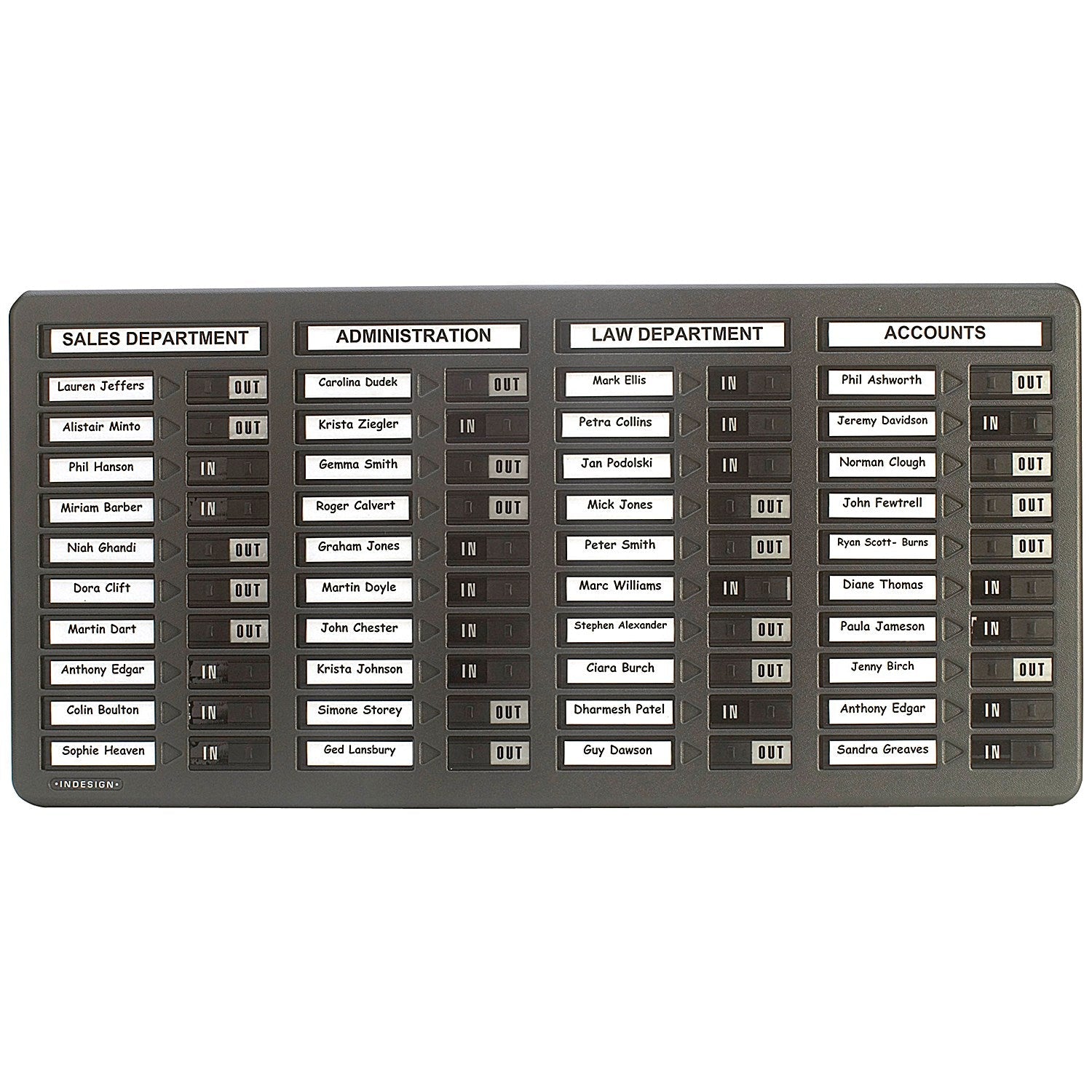 Indesign 40 Names In/Out Board Grey Easy2Order : PS80016