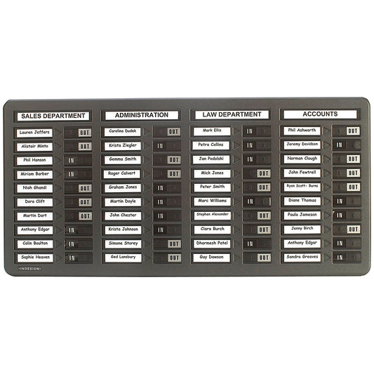 Indesign 40 Names In/Out Board Grey Easy2Order : PS80016
