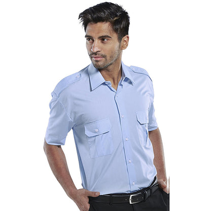 Beeswift Pilot Shirt, Short Sleeve, Sky Blue, 15 Easy2Order : PSSSB15
