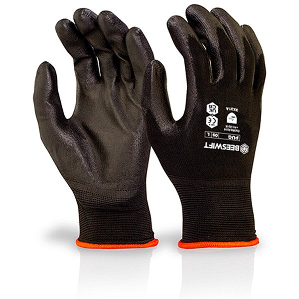 Beeswift Pu Coated Gloves, Black, XL Easy2Order : PUGBLXL