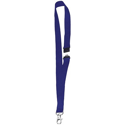 Announce Textile Necklace, 400mm, Blue, Pack of 10