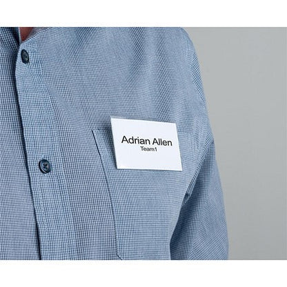 Announce Combi Clip Name Badge, 40x75mm, Clear, Pack of 50