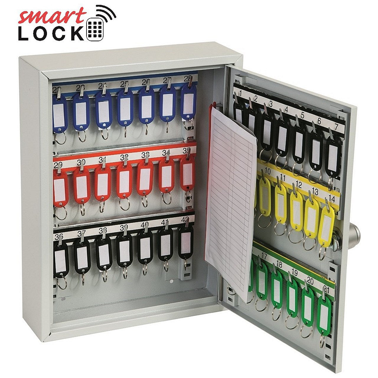 Phoenix Commercial 42 Hook Key Cabinet, Net Code Electronic Lock.