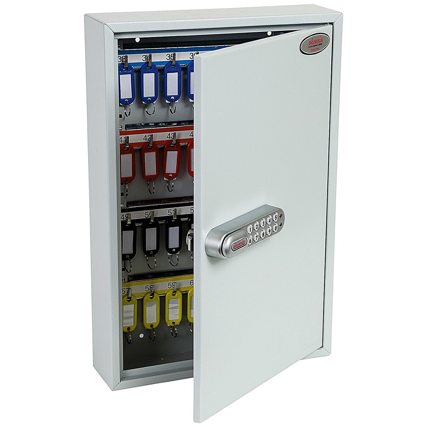 Phoenix Commercial 64 Hook Key Cabinet, Electronic Lock.