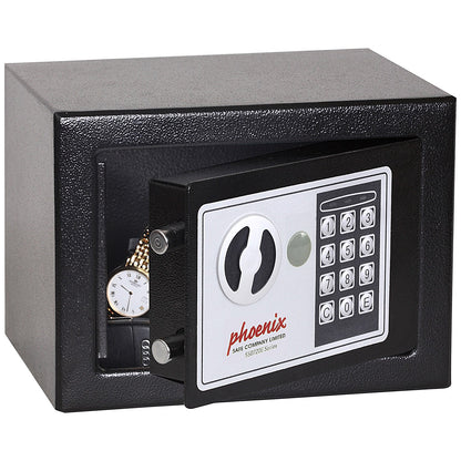 Phoenix Compact Home Office Security Safe, Black, Electronic Lock