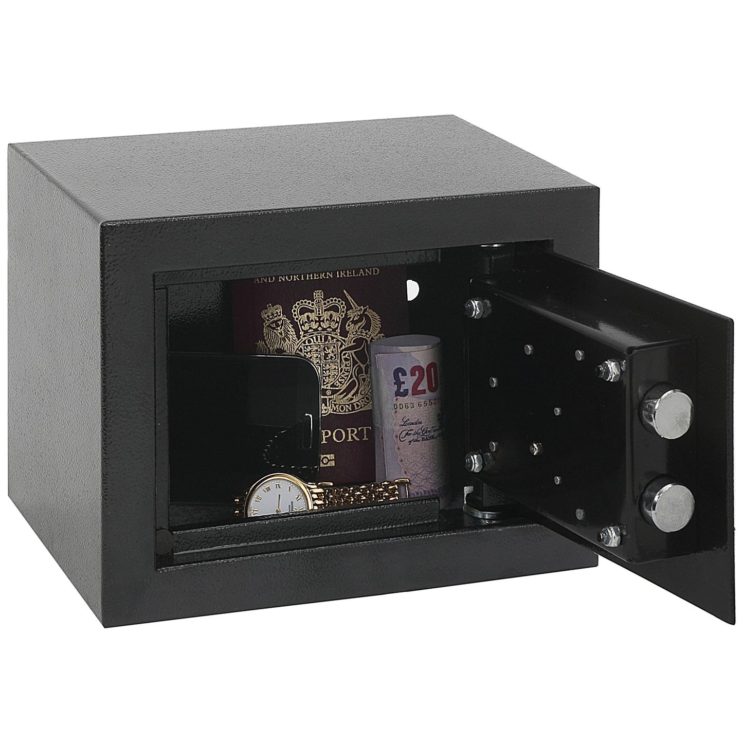 Phoenix Compact Home Office Security Safe, Black, Key Lock