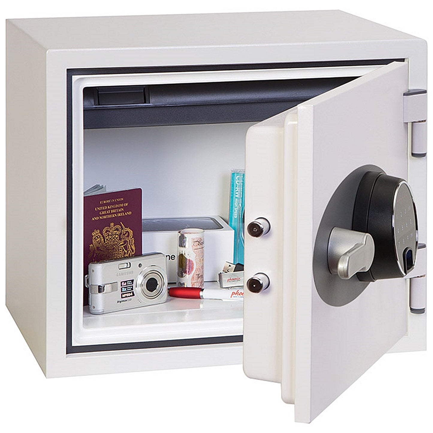 Phoenix Titan Fire & Security Safe, Fingerprint Lock, 28kg, 19 litre Capacity