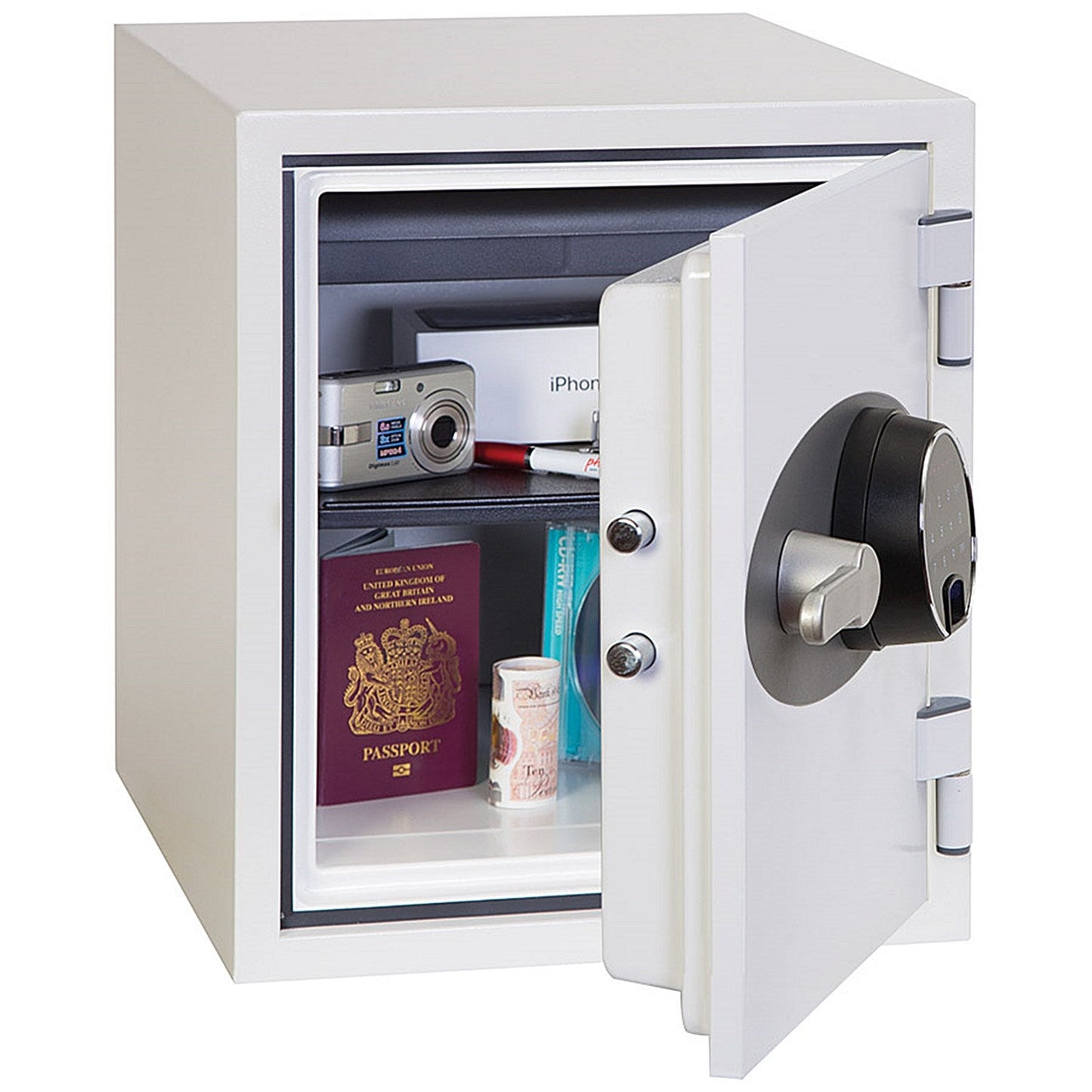 Phoenix Titan Fire & Security Safe, Fingerprint Lock, 34kg, 25 Litre Capacity