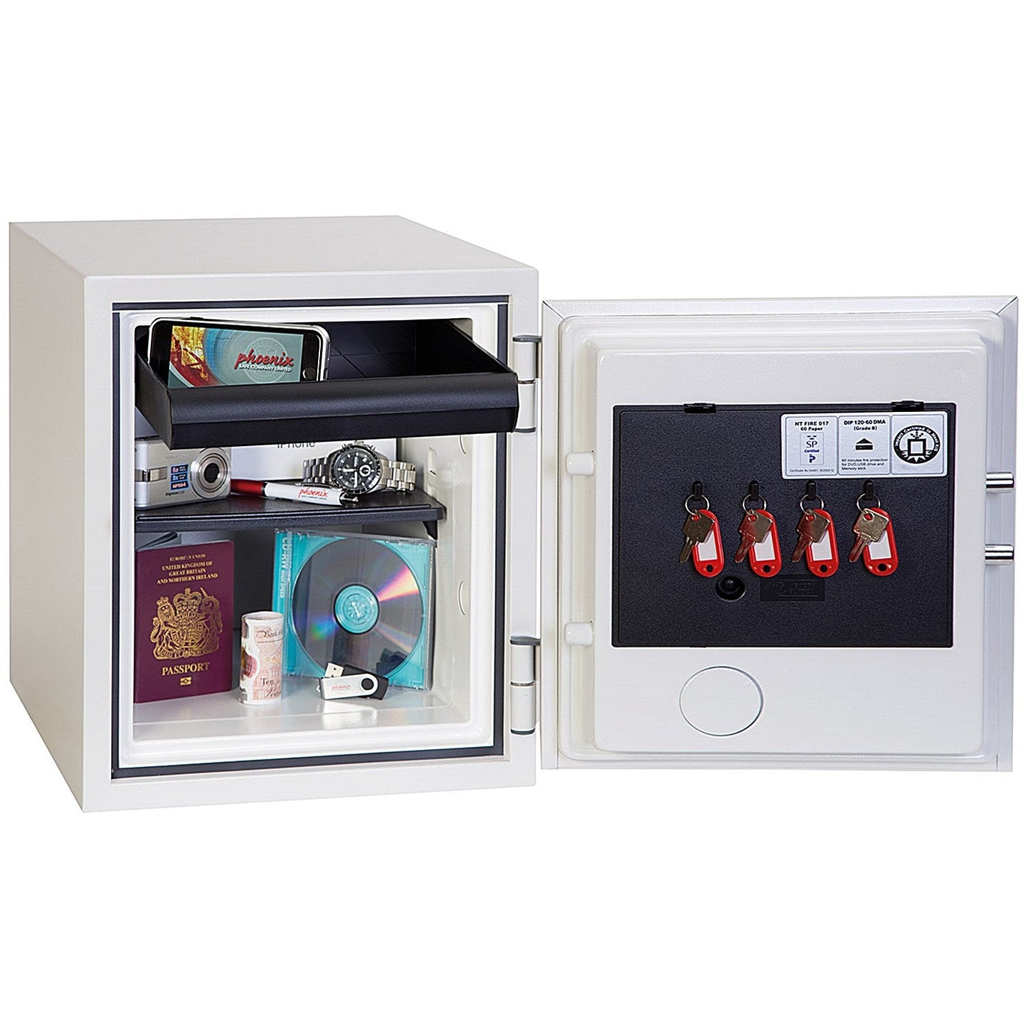 Phoenix Titan Fire & Security Safe, Fingerprint Lock, 34kg, 25 Litre Capacity