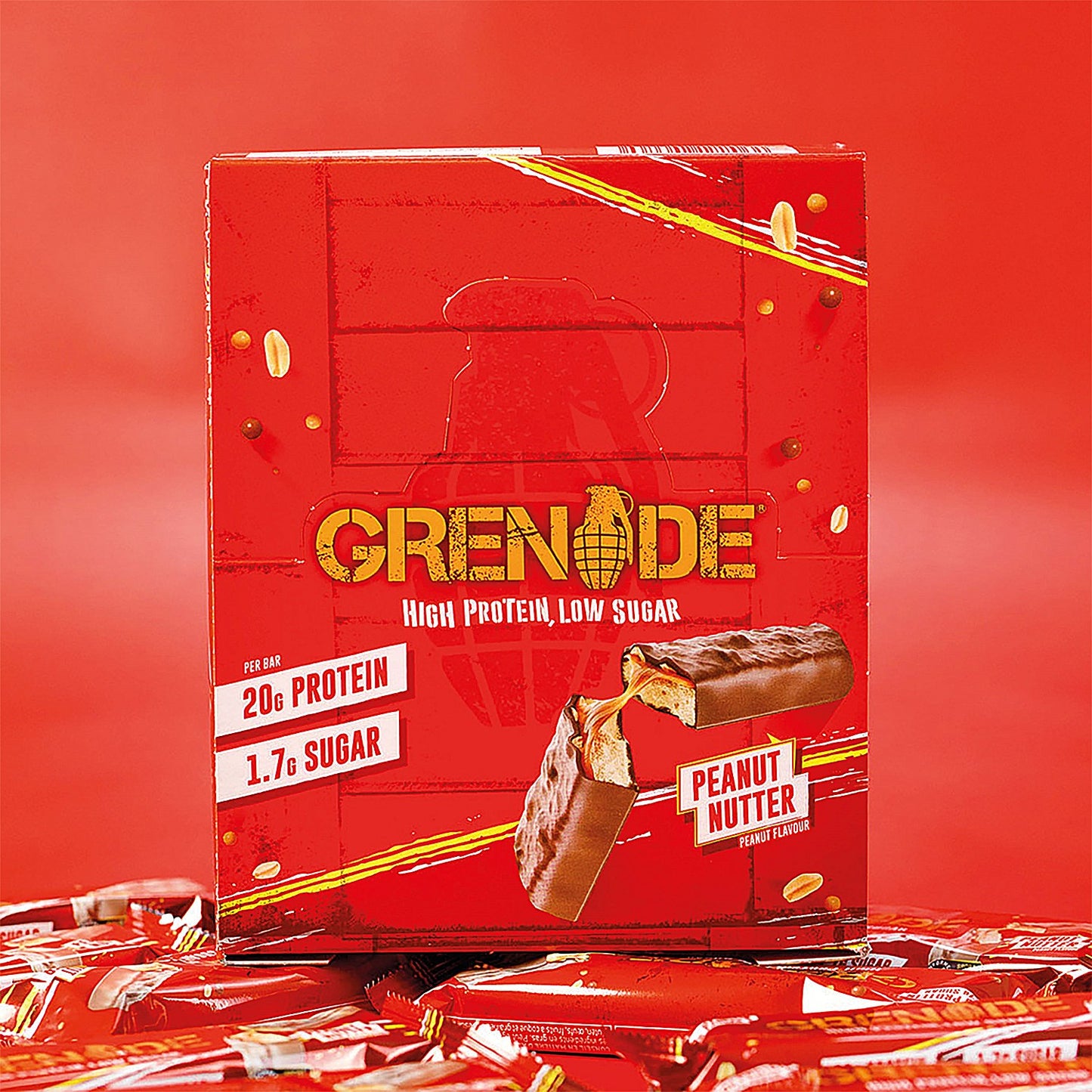 Grenade Peanut Nutter Protein Bar, Pack of 12