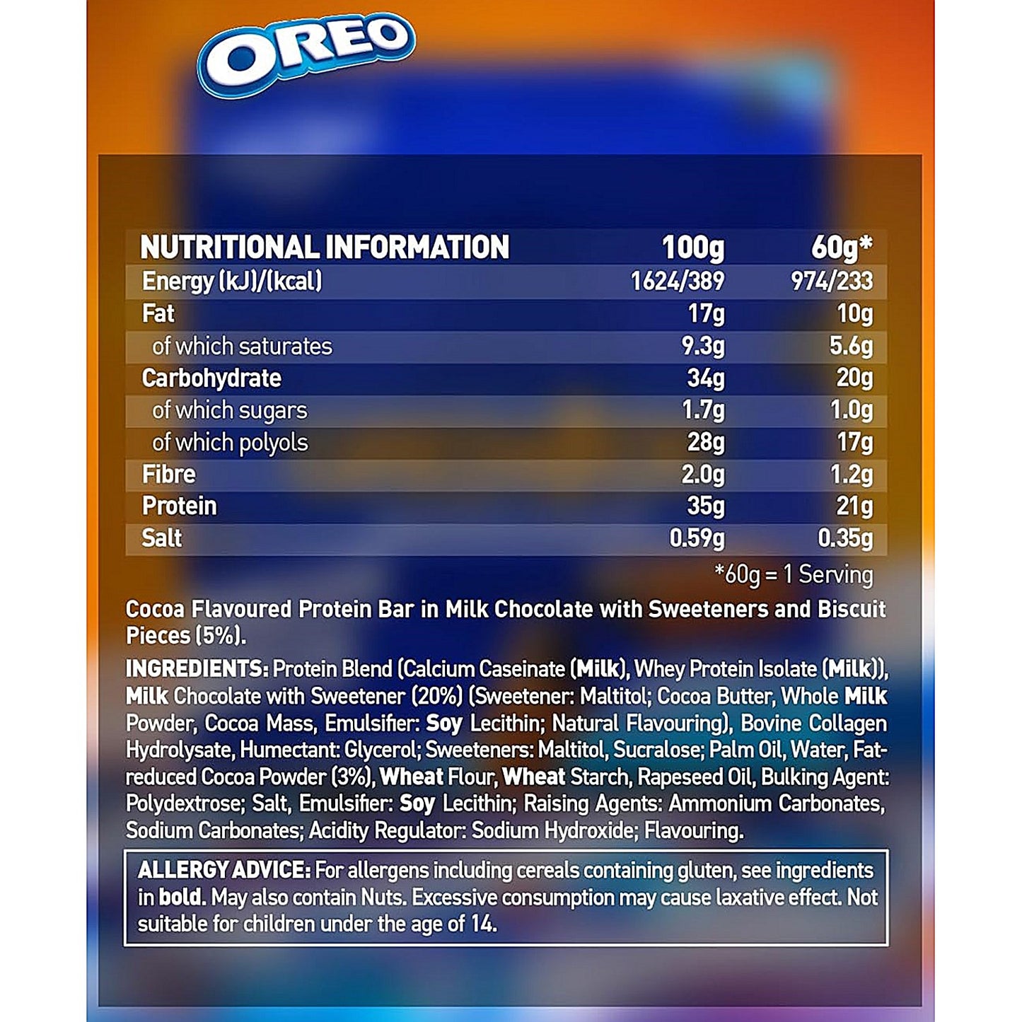 Grenade High Protein Low Sugar Oreo Chocolate Bar, Pack of 12