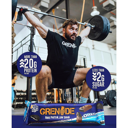 Grenade High Protein Low Sugar Oreo Chocolate Bar, Pack of 12