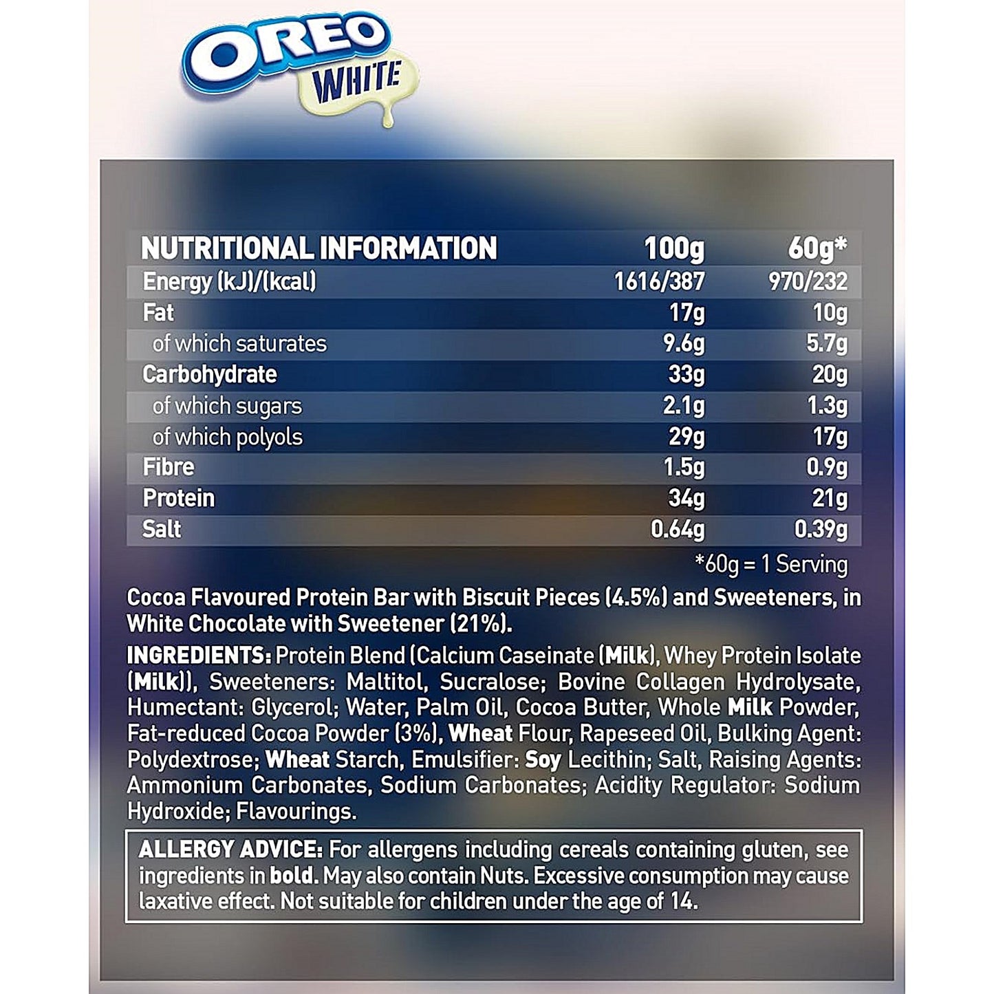 Grenade High Protein Low Sugar Oreo White Chocolate Bar, Pack of 12