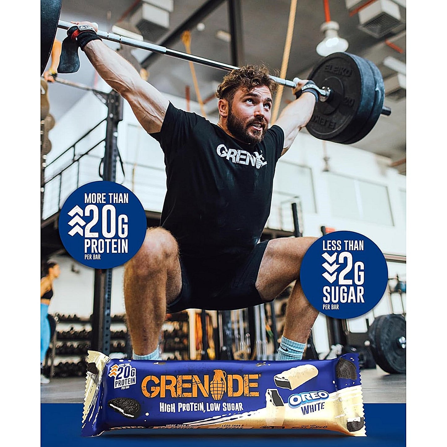 Grenade High Protein Low Sugar Oreo White Chocolate Bar, Pack of 12