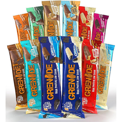 Grenade High Protein Low Sugar Oreo White Chocolate Bar, Pack of 12