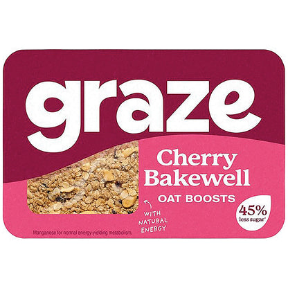 Graze Cherry Bakewell Oat Boosts, Pack of 9